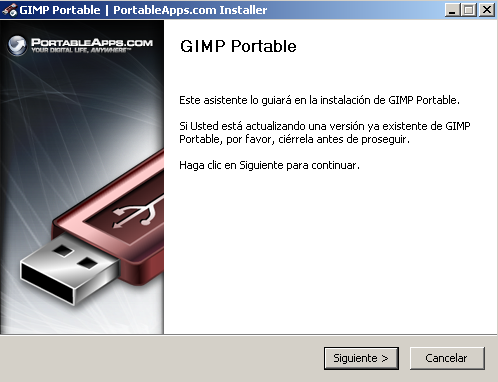 Gimp Portable instalación